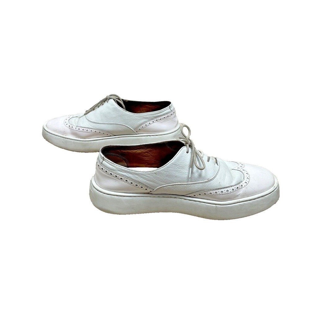 Fratelli Rossetti Leather‎ Shoes Sneakers Womens 7 White Pink Made In Italy VTG